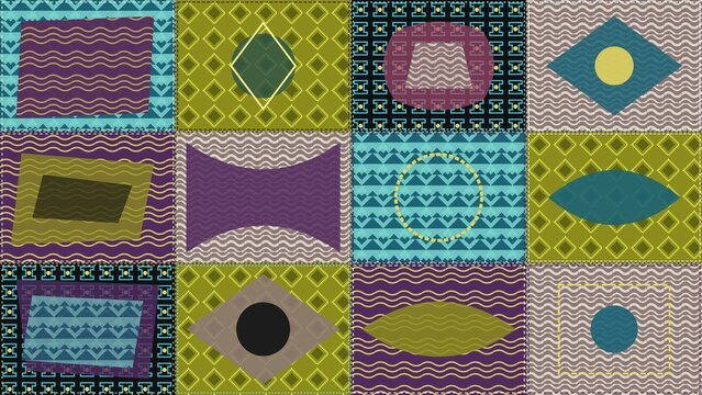 Boho Chic Patchwork Seamless Pattern Ethnic Textile Design
