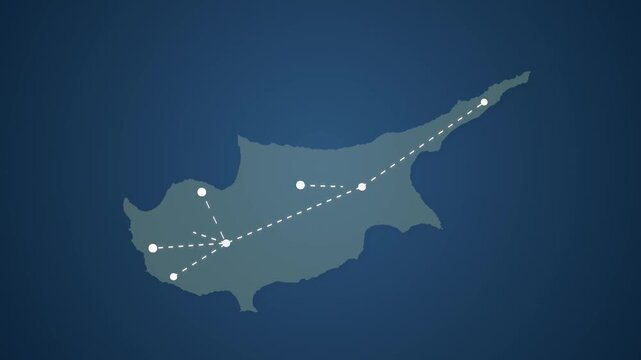 Cyprus Communication Network with Signals Connecting Multiple Locations