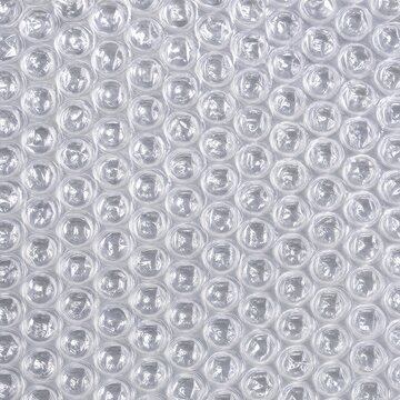 Bubble wrap texture with transparent packing air cushions for shipping  