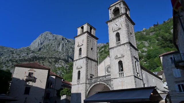 Historic Saint Tryphon Cathedral in Kotor, Montenegro