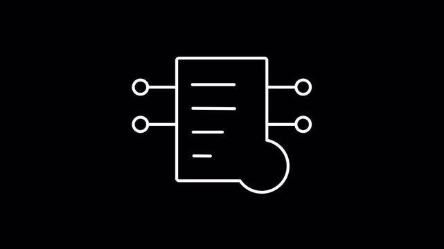 Secure digital document and smart contract validation on blockchain network animation for digital agreements