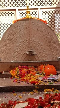 Sacred Altar Covered with Marigold Flowers