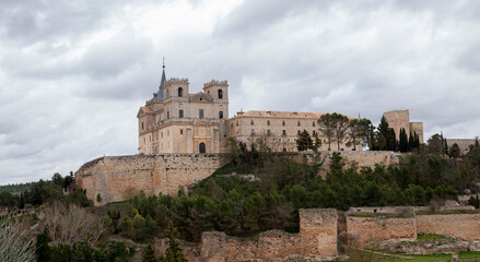 Obraz premium Ucles Monastery and historic fortress in Cuenca, Spain