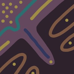 Abstract image for printing. Picture for modern interiors. The picture is painted by hand on a tablet. © neurostructure