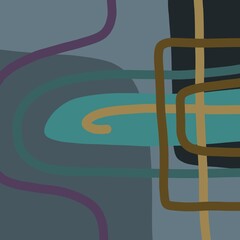 Abstract image for printing. Picture for modern interiors. The picture is painted by hand on a tablet. © neurostructure