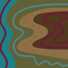 Abstract image for printing. Picture for modern interiors. The picture is painted by hand on a tablet. © neurostructure