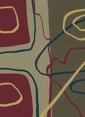 Abstract image for printing. Picture for modern interiors. The picture is painted by hand on a tablet. © neurostructure