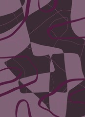 Abstract image for printing. Picture for modern interiors. The picture is painted by hand on a tablet. © neurostructure