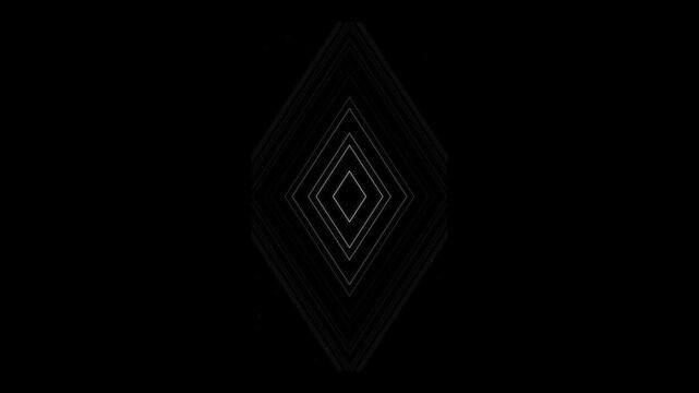 Abstract Diamond Shape Tunnel Animation - Geometric Motion Graphics Loop