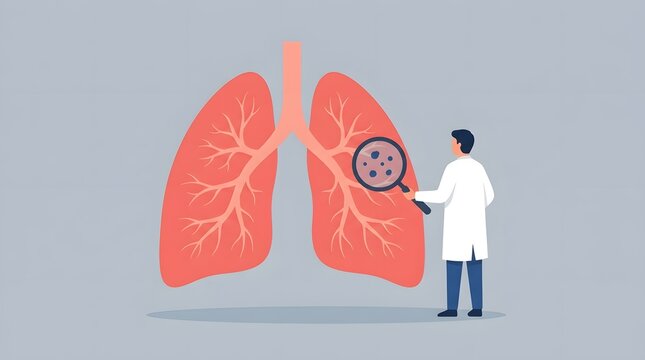 Businessman holding red heart shaped lungs, health awareness concept