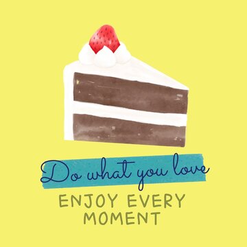 Moment quote watercolor aesthetic Instagram post template
