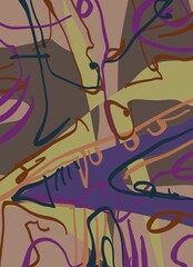Fototapeta premium Abstract image for printing. Picture for modern interiors. The picture is painted by hand on a tablet.
