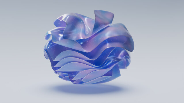Abstract Iridescent Folded Sphere