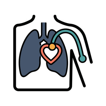 PICC Line Catheter Chest X-Ray Icon for Interventional Care