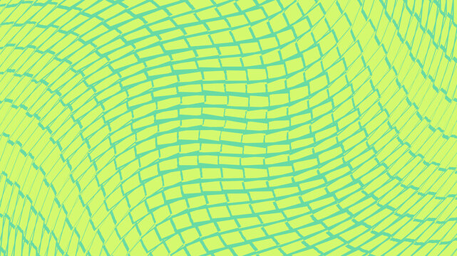 Wavy grid pattern with light green lines on lime green background
