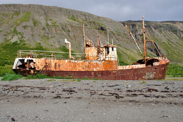 Gardar BA 64 Shipwreck at end of Patreksfjordur Westfjords Iceland © Marcel