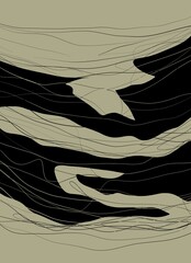 Abstract image for printing. Picture for modern interiors. The picture is painted by hand on a tablet. © neurostructure