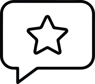 Black star silhouettes, speech bubble vector illustration set, rating design collection, feedback icons, quality recognition artwork graphics