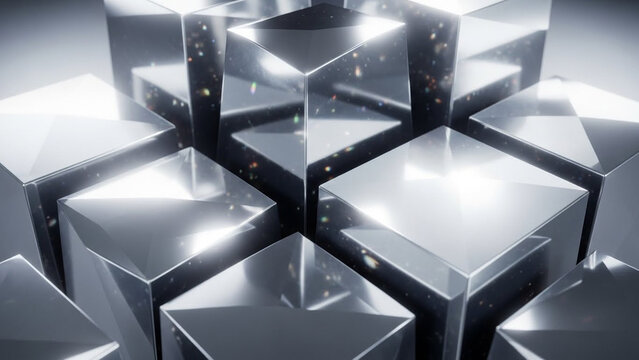 abstract metal background with stars