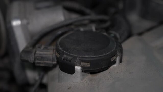 Car engine valve cover PCV valve diaphragm oil separator cap.