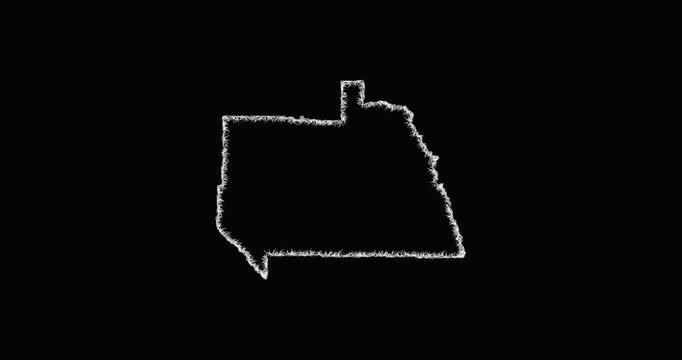 Sketch Sumter outline map animation - smooth progressive reveal
