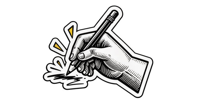 Hand drawing with pencil, isolated on transparent background