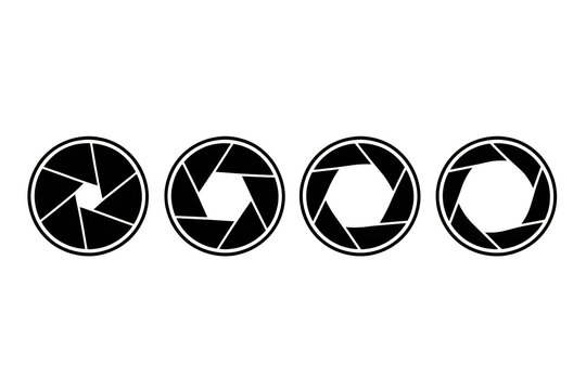 Aperture Camera Shutter Icons Set