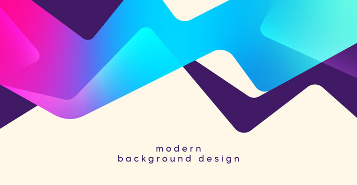 Modern abstract background with a colorful gradient and simple abstract shapes. Vector illustration.