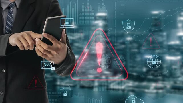 Cybersecurity threat alert protects data. Cyber security threat alert prevents access, alert warns breach, defends system, and cyber security threat alert identifies risk. Marrow