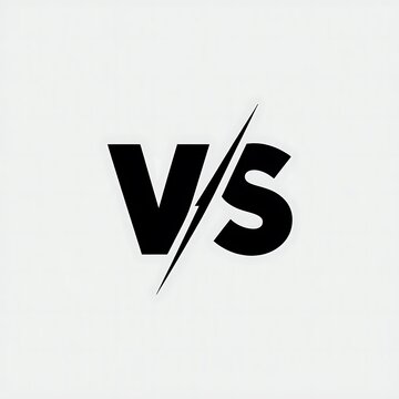 Versus vs letters logo with a lightning bolt separator