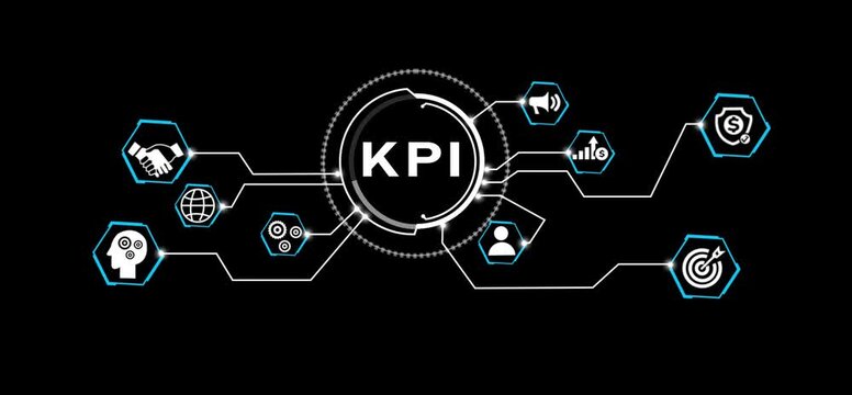 Document management KPI System Digital rights management. Business, Technology, Internet and network concept.