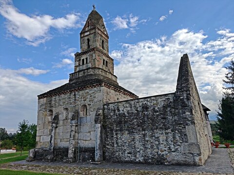 Densus Stone Church - Romania. Saint Nicolae's Orthodox Church from Densus, Hunedoara is one of the oldest churches still standing in Romania (sec XIII).
