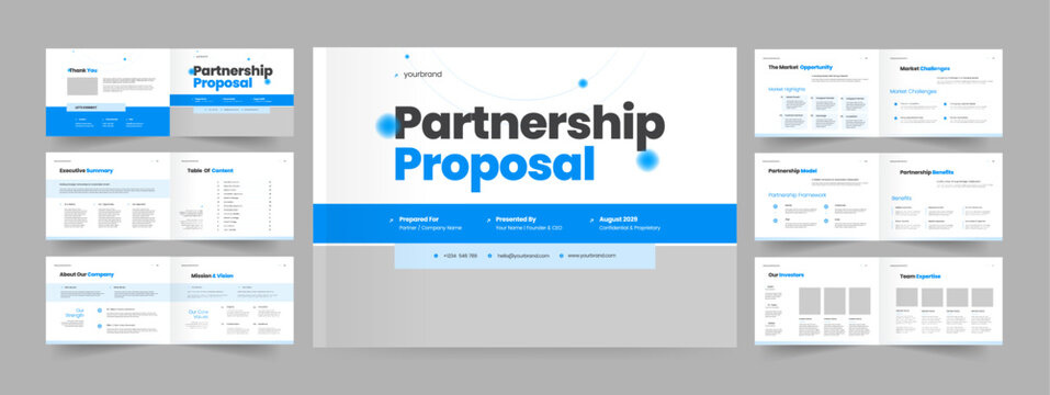 Landscape Proposal Design, Partnership Brochure Template.