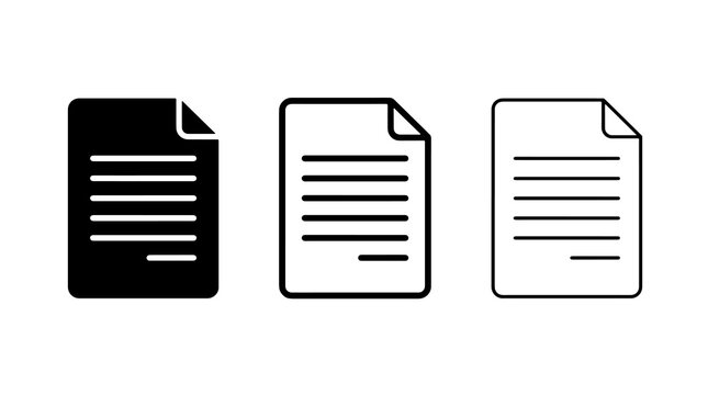 Document icon set vector graphic design illustration template collection