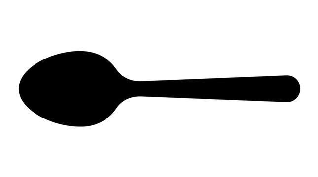 Spoon silhouette icon vector graphic illustration isolated on white background