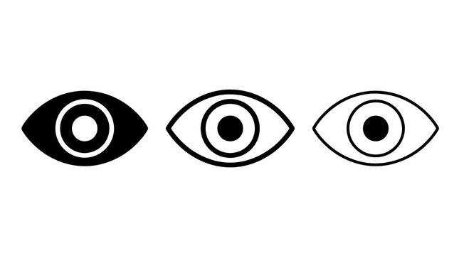 Eye icon set vector illustration graphic design symbol sign