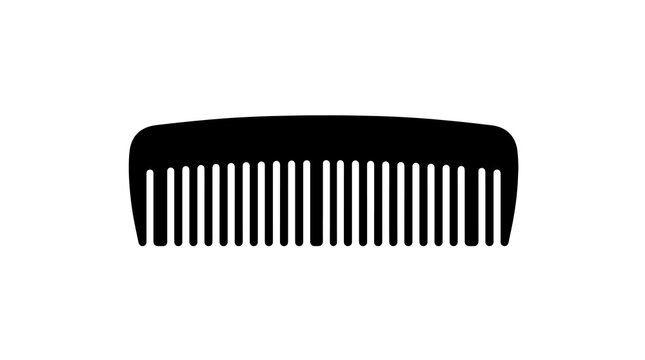 Comb vector silhouette isolated on white background for design graphic