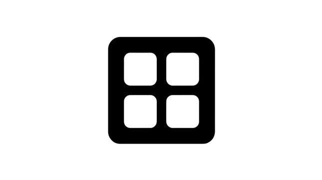 Grid icon vector symbol of layout menu interface and application button