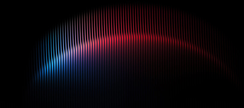 Glass gradient background, abstract dark background with glowing colorful vertical lines curve