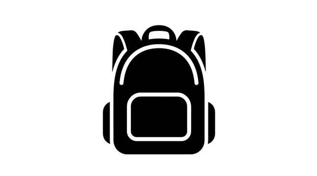 Backpack icon vector design symbol isolated on white background flat style
