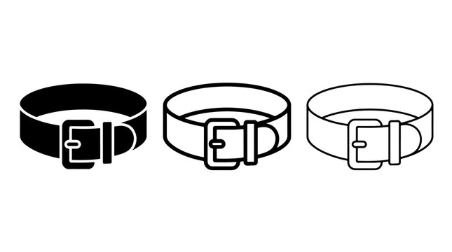 Belt vector icons set illustration isolated on white background design