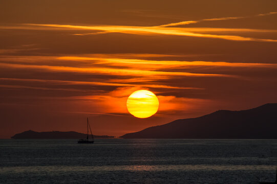 Sunset,Scalea,Calabia,Italy