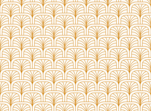 Abstract victorian seamless pattern. Vector art deco background. Geometric illustration.
