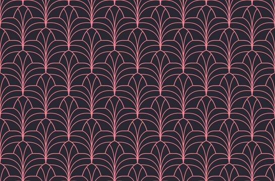 Classic Art Deco Seamless Pattern. Geometric Stylish Texture. Abstract Retro Vector Texture.