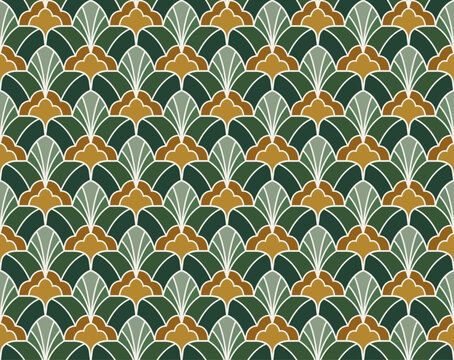 Classic Art Deco Seamless Pattern. Geometric Stylish Texture. Abstract Retro Vector Texture.