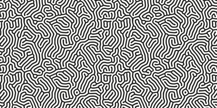 Turing Pattern Seamless Background. Abstract Organic Reaction Diffusion Vector Texture