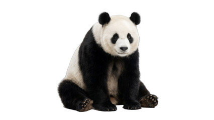 Panda Sitting Isolated on White Background © Daniel
