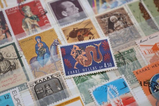 stamp album Greece