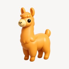 Fototapeta premium Cute llama toy figurine