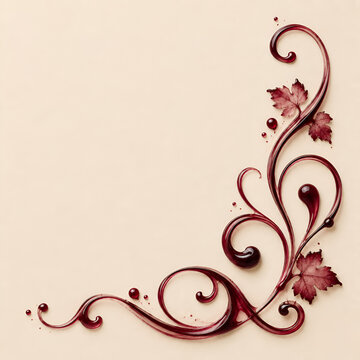 Ornamento criollo de vino y vid para esquina